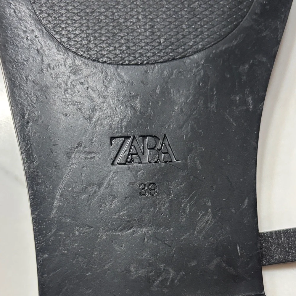 Zara Black Studded Sandals - Picture 9 of 10